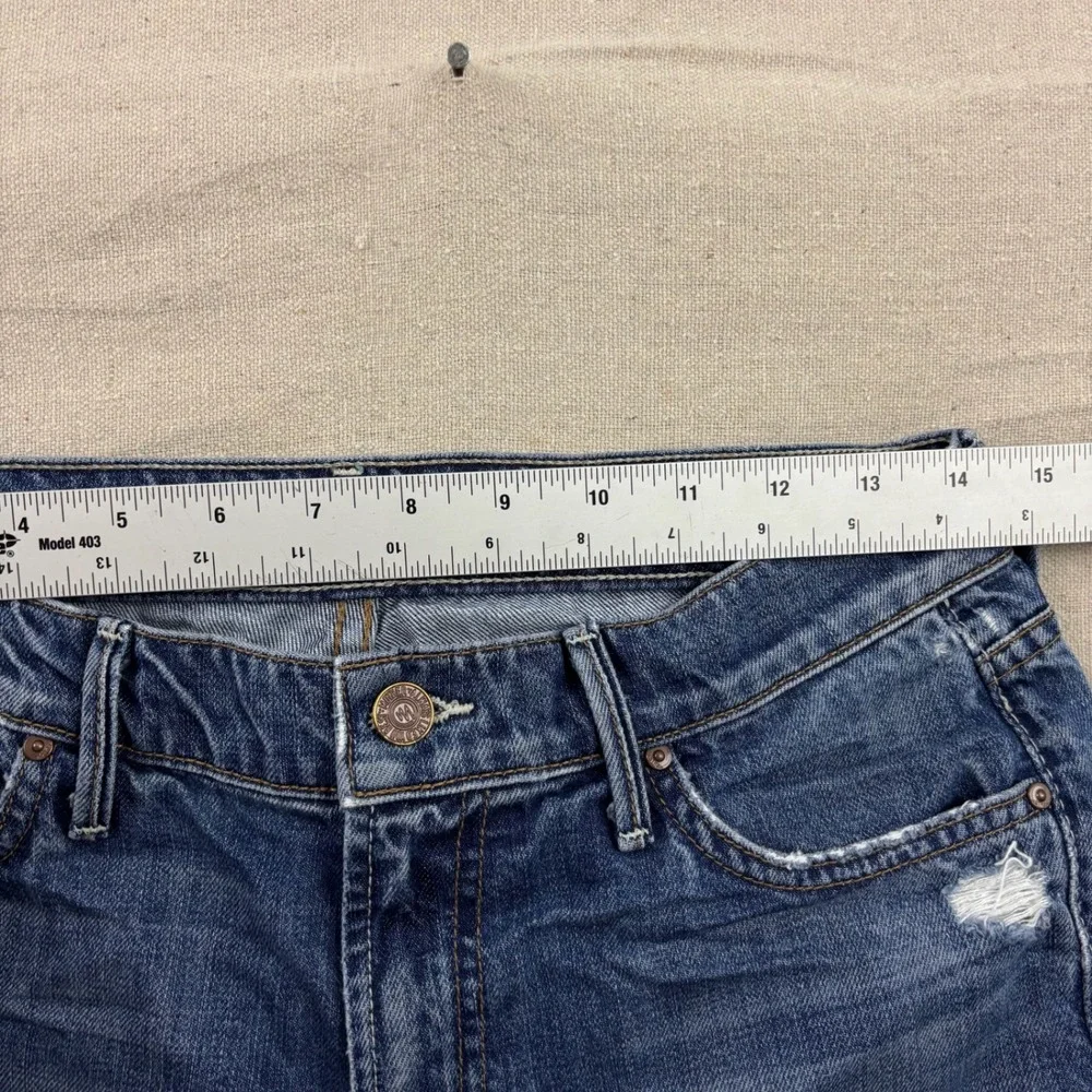 Mother The Dropout Slim Boyfriend Jeans Womens 26 Blue Medium Wash Denim - Picture 8 of 11